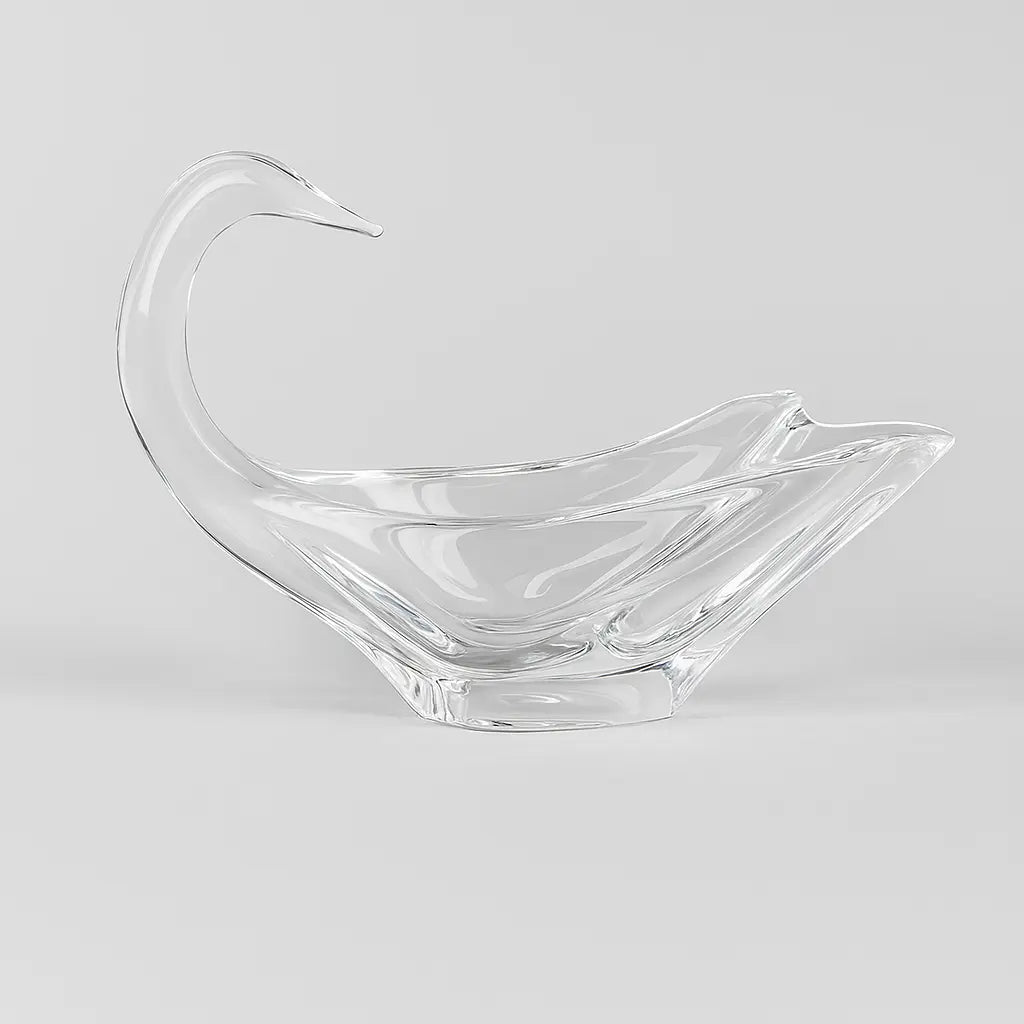 Daum France Crystal Swan Vessel Handpicked By Heidi