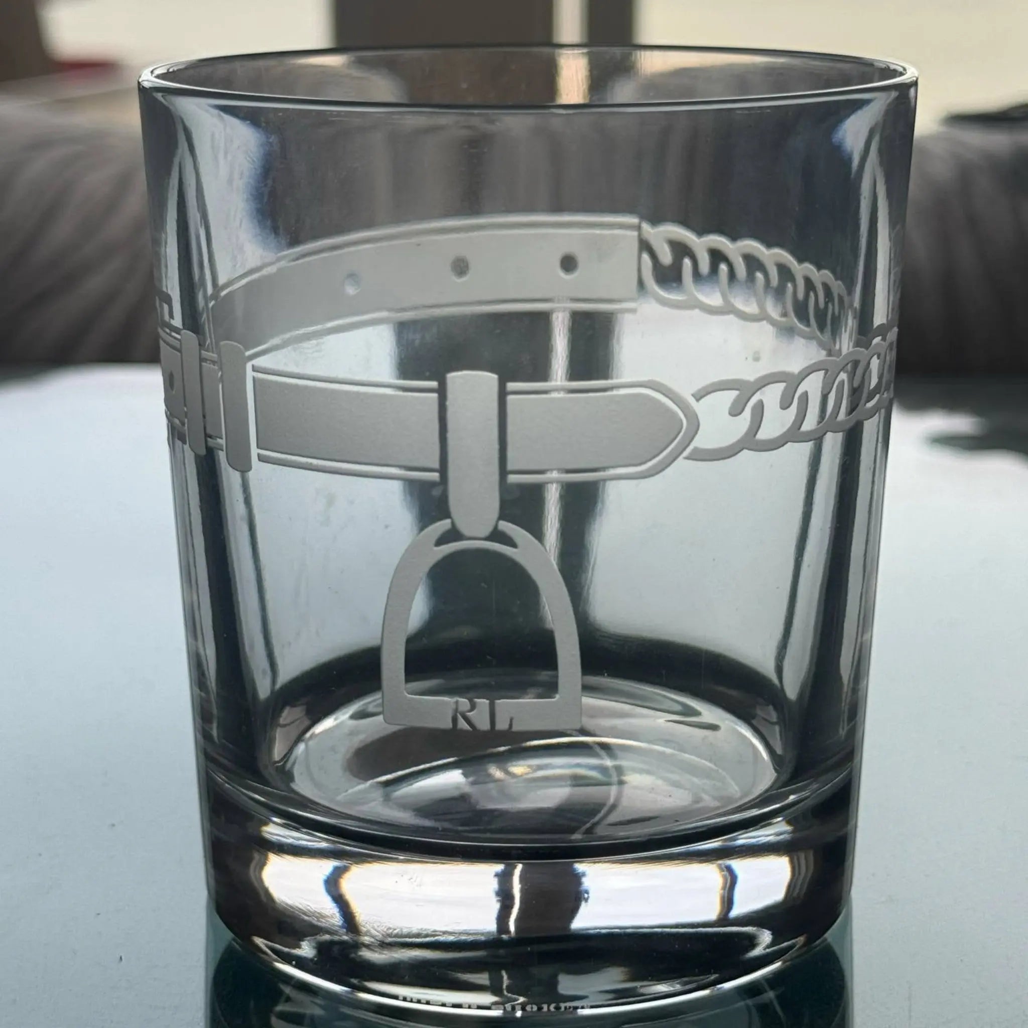 Vintage Ralph Lauren Equestrian Rocks Glass – Stirrup & Bridle Etching Handpicked By Heidi
