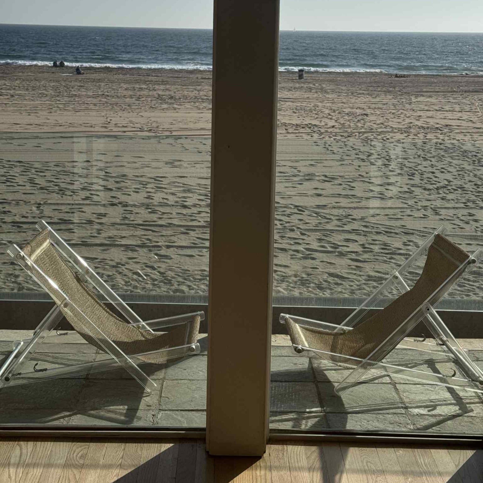 Rare 1970s Slingback Lucite Lounge Chairs — Pair