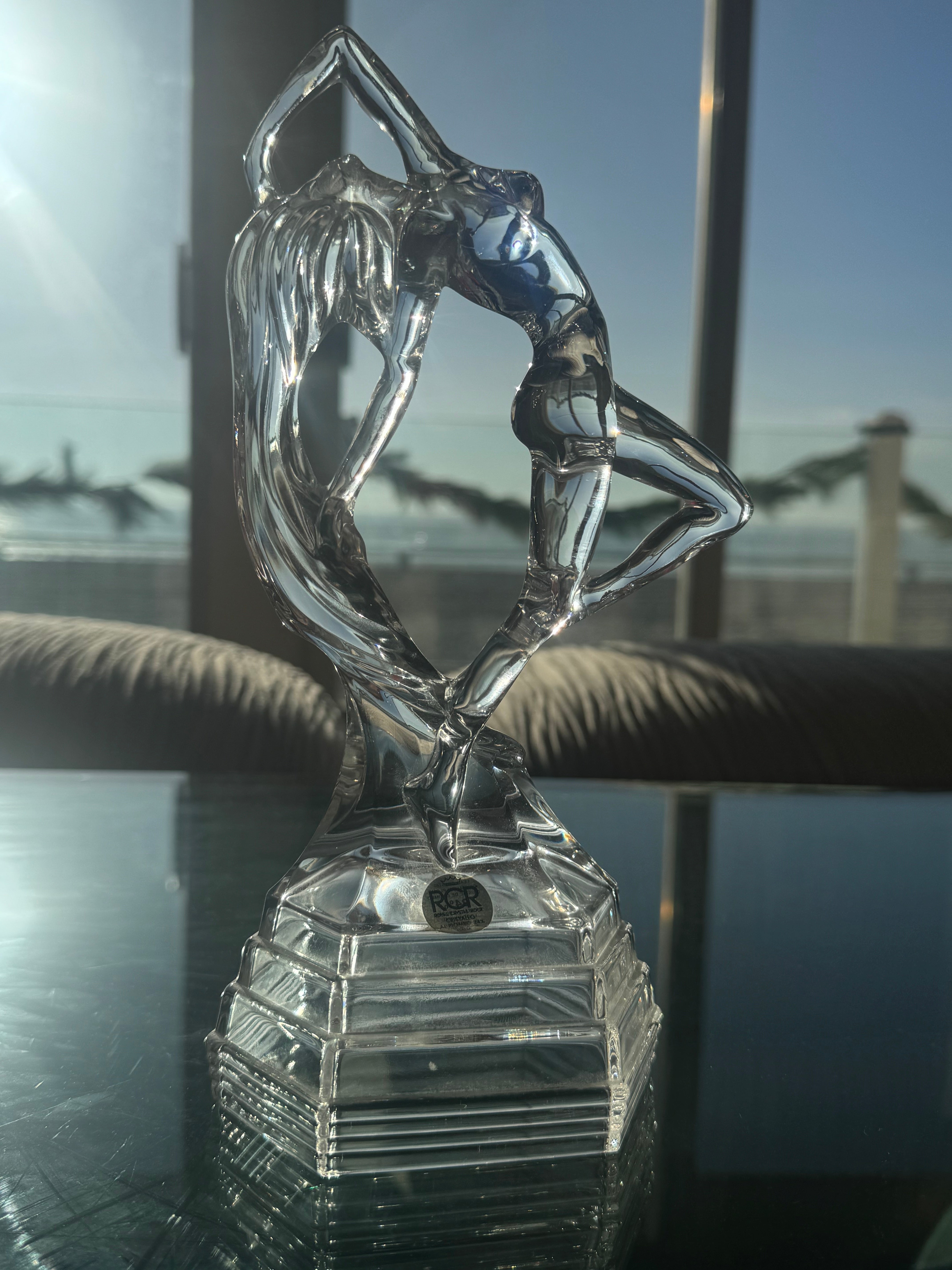 Vintage Italian Crystal Art Deco Dancer Figurine